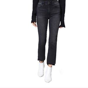 NWT Sanctuary Slender FX Modern High Rise Straight Crop Jeans w/ Raw Ste…